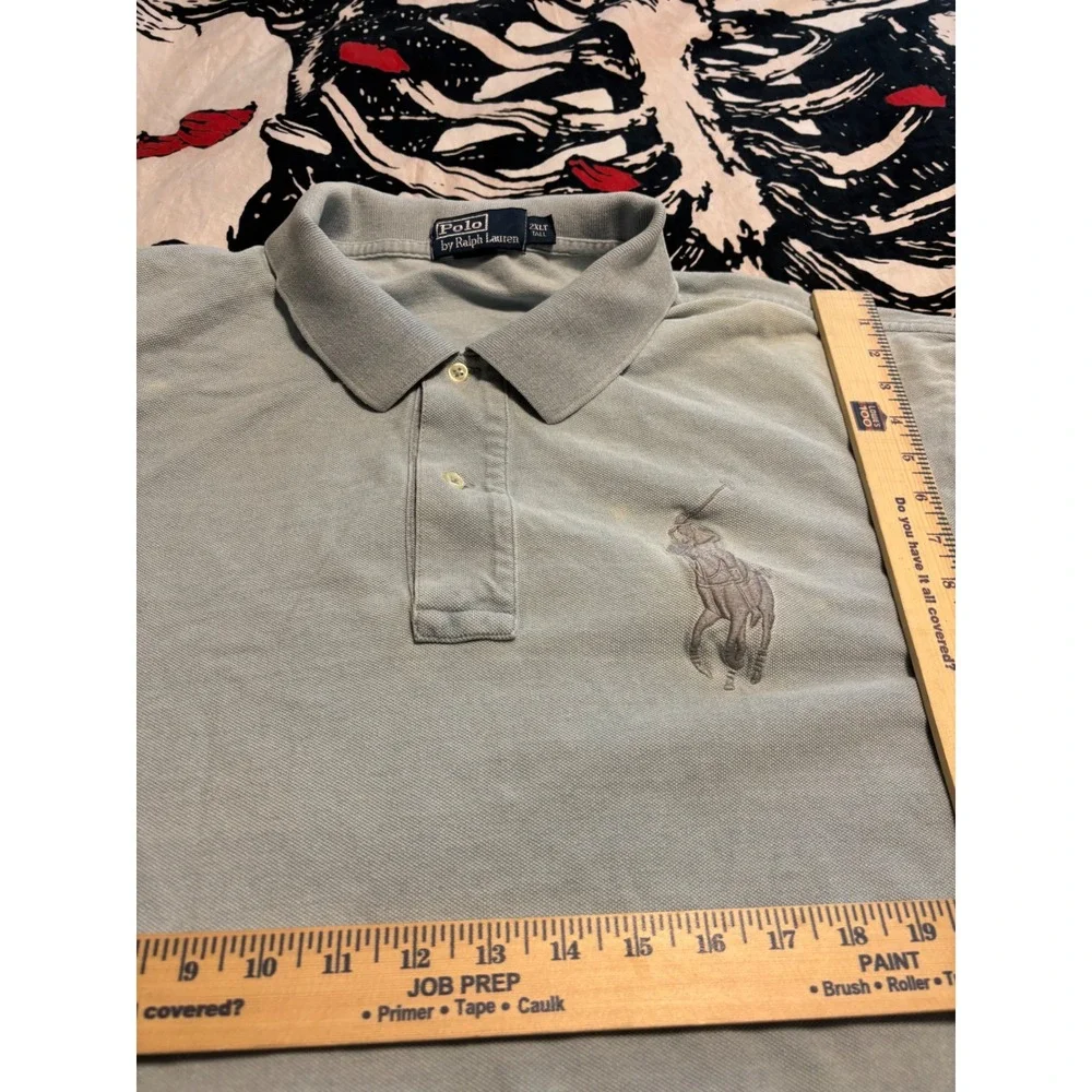 Polo Ralph Lauren Big Pony Polo Shirt Light Blue 2XLT Tall Mens Short Sleeve